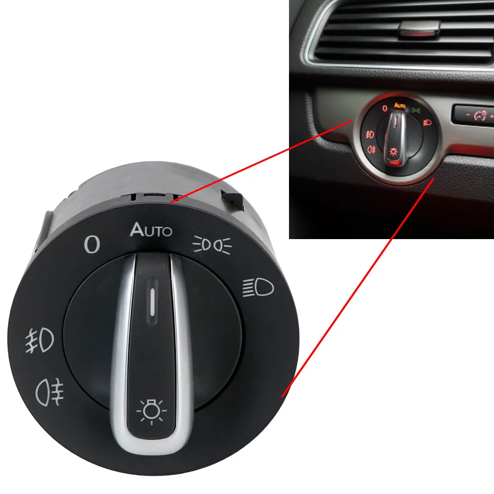Car Headlight Switch Fog Light Control 5ND941431B Auto Accessories For VW Passat B6 B7 Golf Jetta MK6 MK5 Tiguan SEAT Volkswagen