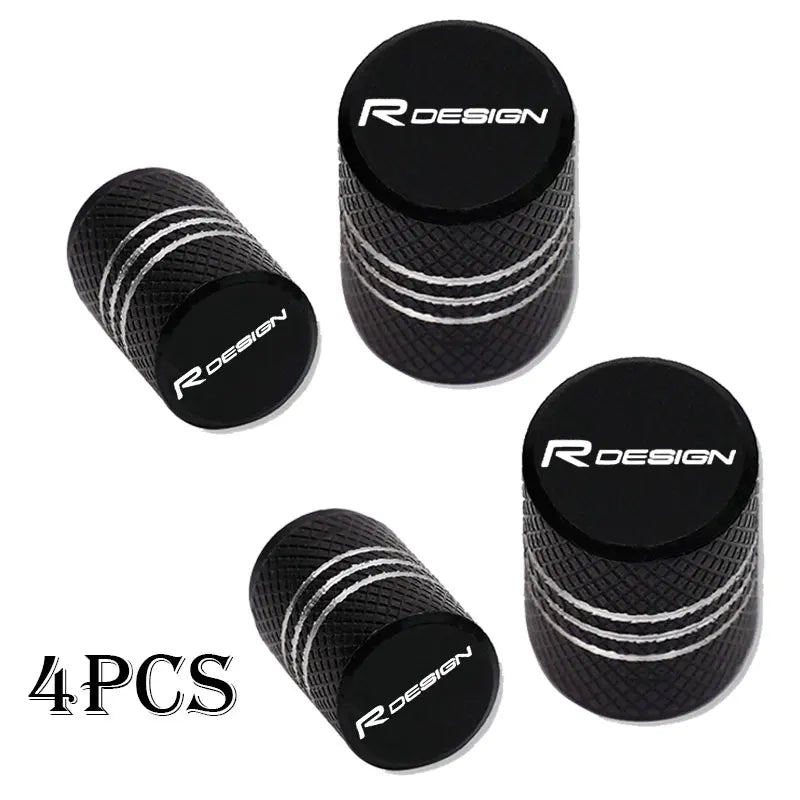 For Volvo Rdesign T6 AWD S40 S60 S90 XC40 XC 60 XC90 V40 V50 V60 Car Wheel Tire Valve Caps Tyre Stem Covers Airdust Waterproof