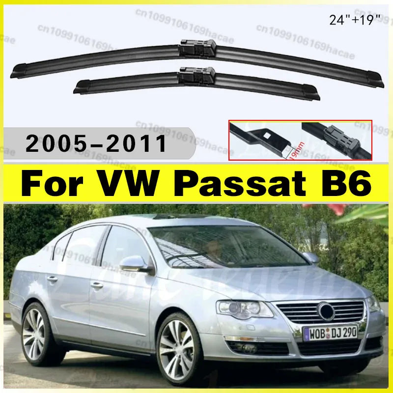Front Windscreen Wiper Blades 24″ + 19″ for VW Passat B6 (2005–2011)