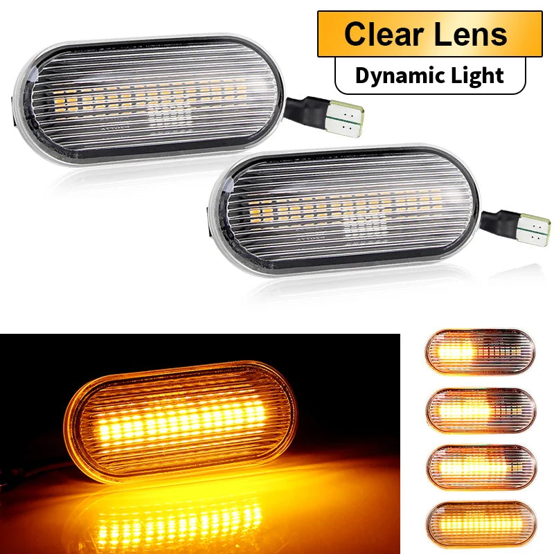 For Volkswagen VW Polo 1999 2000 2001 2002 2003 2004 2005 2006 2007 2008 2009 2010 2011 2012 2013 Led Dynamic Side Marker Light