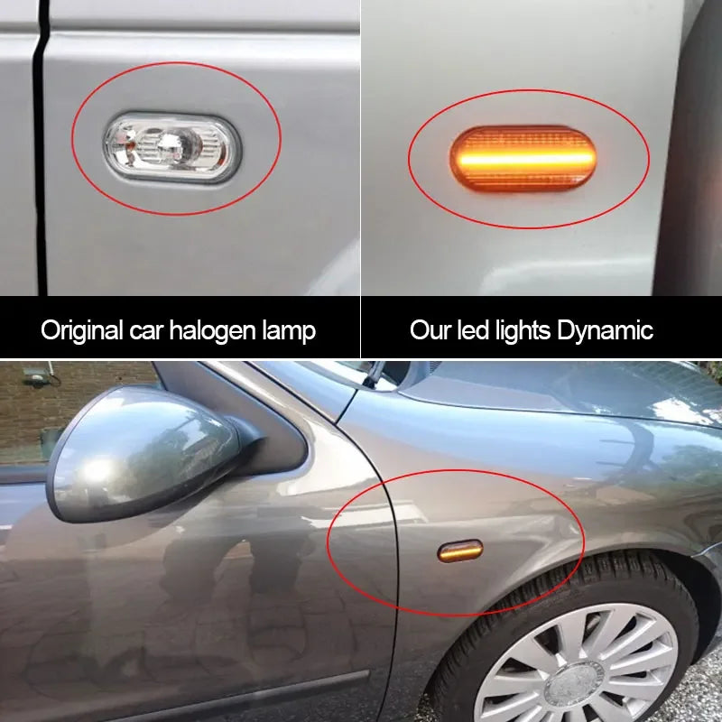 For Volkswagen VW Polo 1999 2000 2001 2002 2003 2004 2005 2006 2007 2008 2009 2010 2011 2012 2013 Led Dynamic Side Marker Light