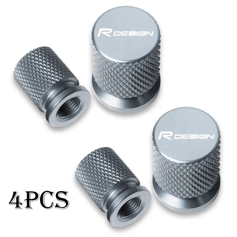 For Volvo Rdesign T6 AWD S40 S60 S90 XC40 XC 60 XC90 V40 V50 V60 Car Wheel Tire Valve Caps Tyre Stem Covers Airdust Waterproof