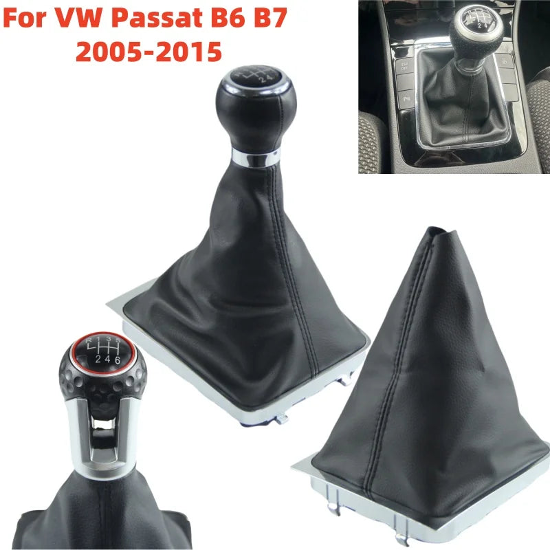 Manual Gear Shift Knob with Gaiter Boot & Collar – VW Passat B6/B7 (2005–2015)