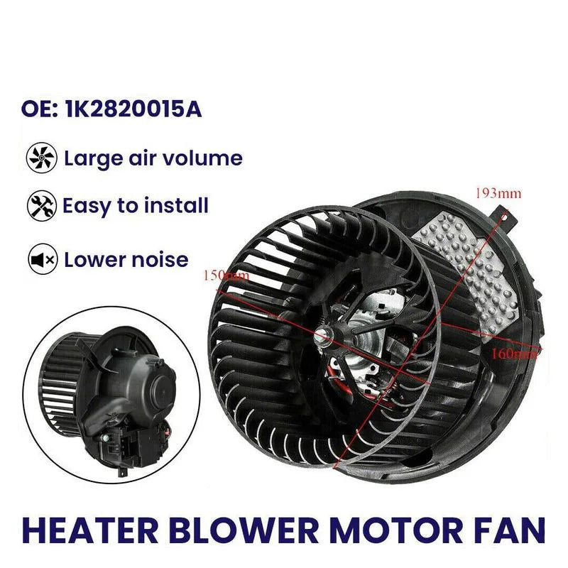 HVAC Heater Blower Motor Fan for VW Passat B6/B7, CC, Scirocco, Sharan, Tiguan & Touran (2005–2014)