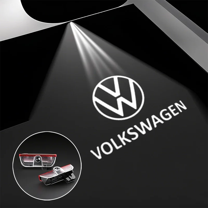 VW Car LED Door Logo Welcome Light Projector Lamps Accessories For VW GTI Polo Golf Passat B6 Tiguan Arteon Jetta T-ROC ID.4 CC