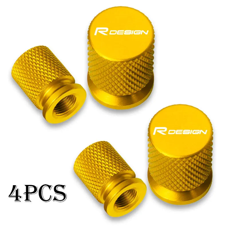 For Volvo Rdesign T6 AWD S40 S60 S90 XC40 XC 60 XC90 V40 V50 V60 Car Wheel Tire Valve Caps Tyre Stem Covers Airdust Waterproof