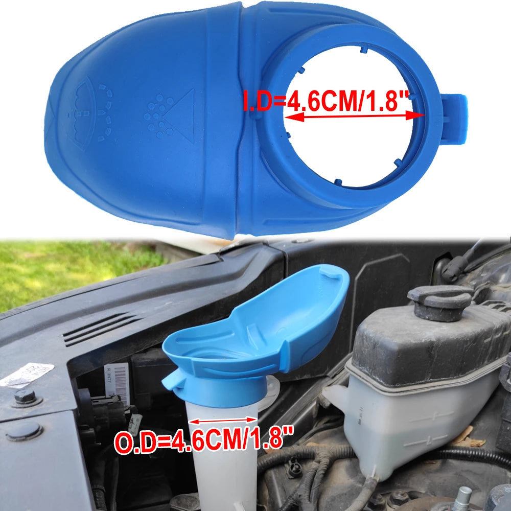 For VW Touareg 7L 7P 2002 2003 2004 2005 2006 - 2018 Fluid Reservoir Wiper Lid Wash Funnel Washer Tank Bottle Cover Filler Cap
