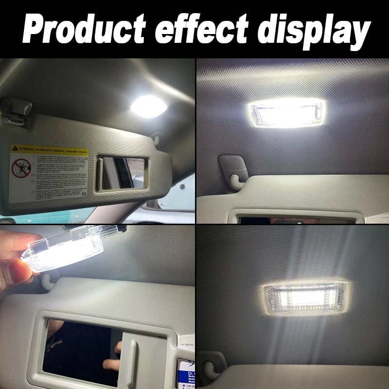 2Pcs OEM# 1K094710971N For VW Golf 4 5 6 7 Passat B5 B6 B7 Car LED Bulb Interior Sun Visor Vanity Mirror Lamps for Volkswagen