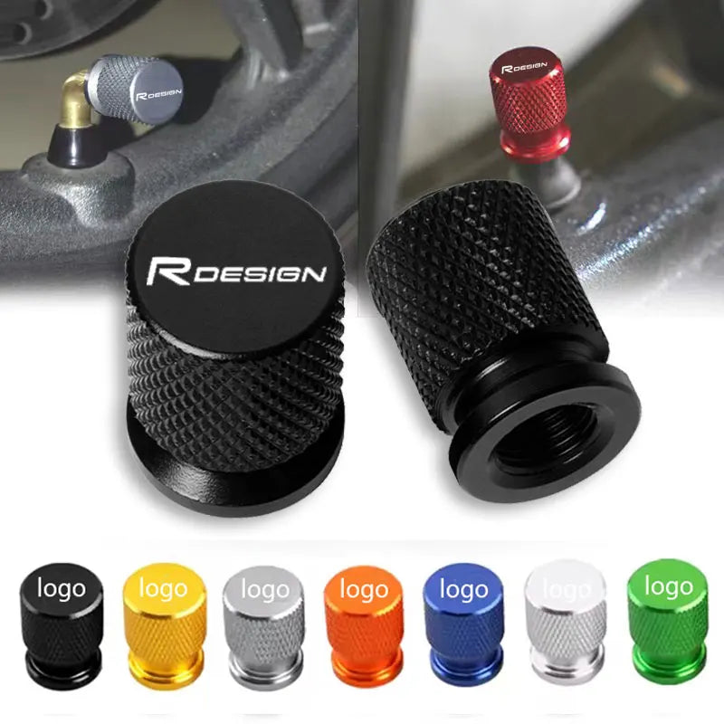 For Volvo Rdesign T6 AWD S40 S60 S90 XC40 XC 60 XC90 V40 V50 V60 Car Wheel Tire Valve Caps Tyre Stem Covers Airdust Waterproof