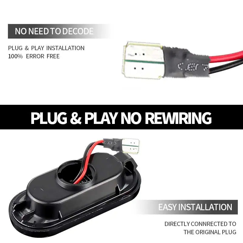 For Volkswagen VW Polo 1999 2000 2001 2002 2003 2004 2005 2006 2007 2008 2009 2010 2011 2012 2013 Led Dynamic Side Marker Light
