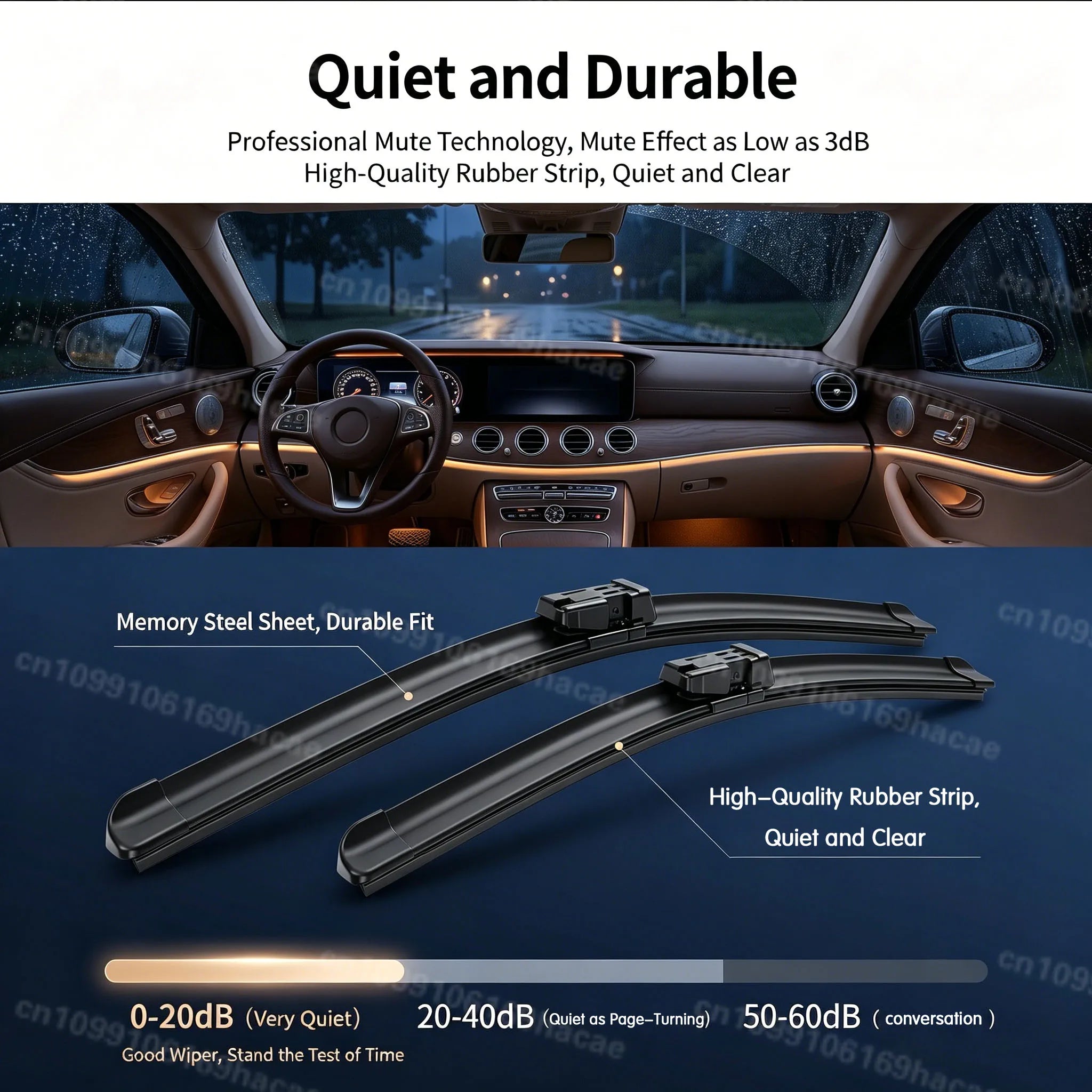 Front Windscreen Wiper Blades 24″ + 19″ for VW Passat B6 (2005–2011)