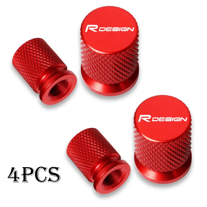 For Volvo Rdesign T6 AWD S40 S60 S90 XC40 XC 60 XC90 V40 V50 V60 Car Wheel Tire Valve Caps Tyre Stem Covers Airdust Waterproof