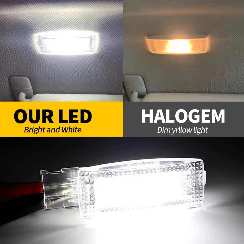 2Pcs OEM# 1K094710971N For VW Golf 4 5 6 7 Passat B5 B6 B7 Car LED Bulb Interior Sun Visor Vanity Mirror Lamps for Volkswagen