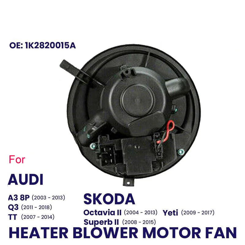 HVAC Heater Blower Motor Fan for VW Passat B6/B7, CC, Scirocco, Sharan, Tiguan & Touran (2005–2014)