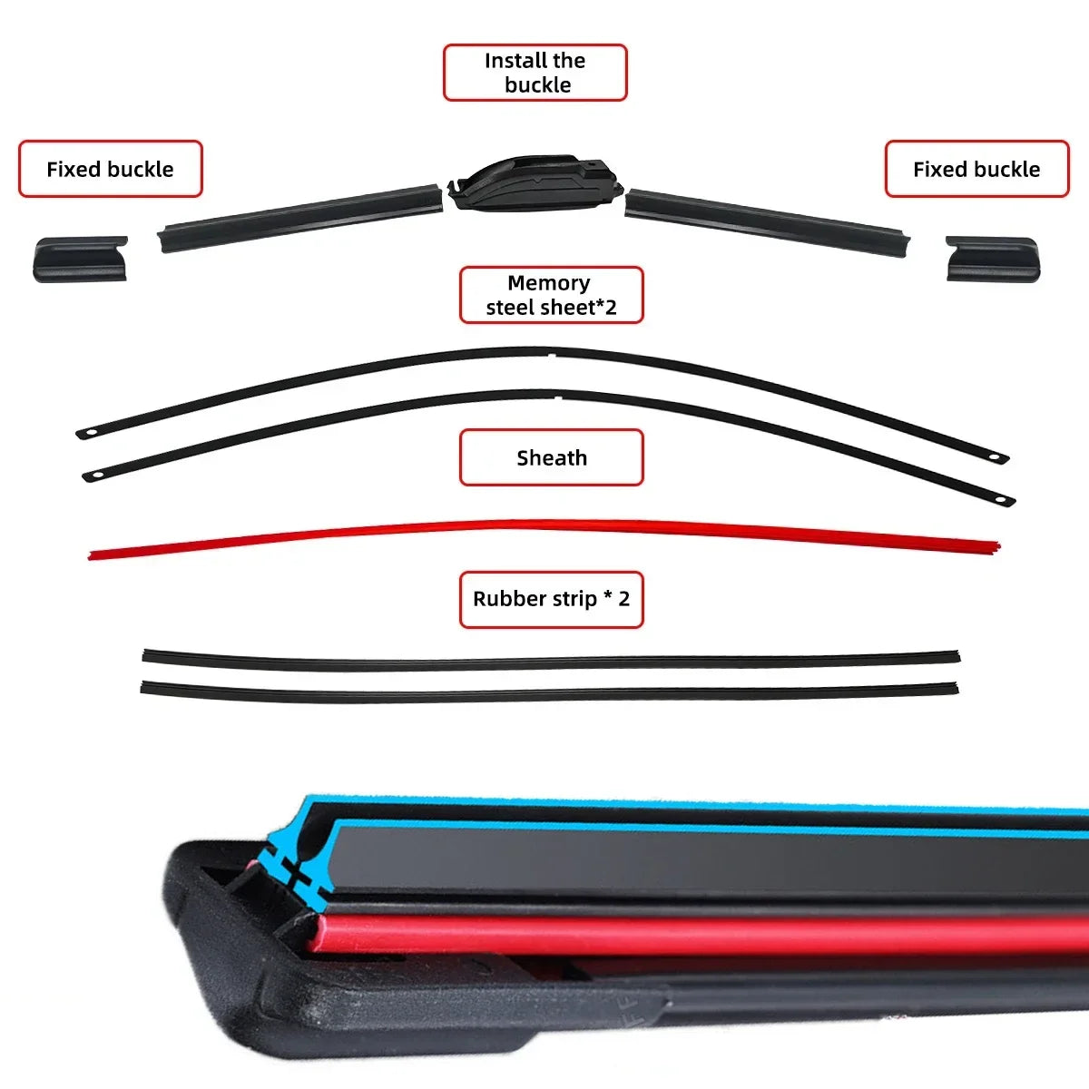 For VW Transporter Multivan Caravelle T4 T5 T6 T7 1990-2024 Car Windshield Wiper Blade Front Windscreen Brushes Washer Cleaning