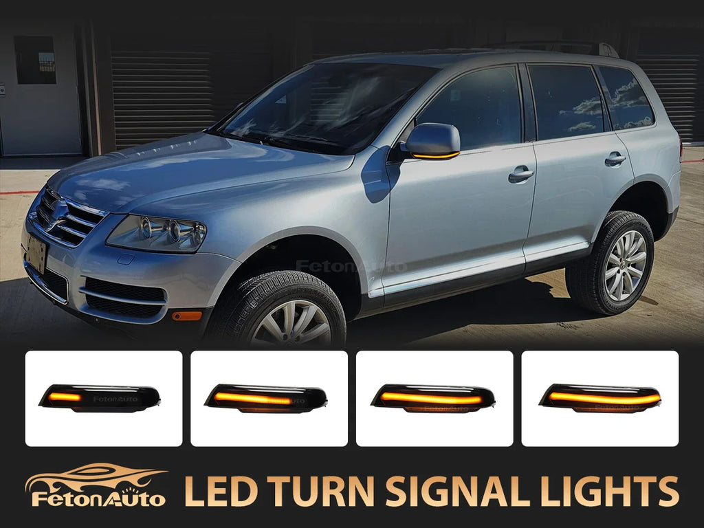 Dynamic Amber Steering Signal Led Light Rear View Mirror Indicating Flash For VW Volkswagen Touareg  7L 2002 2003 2004-2006