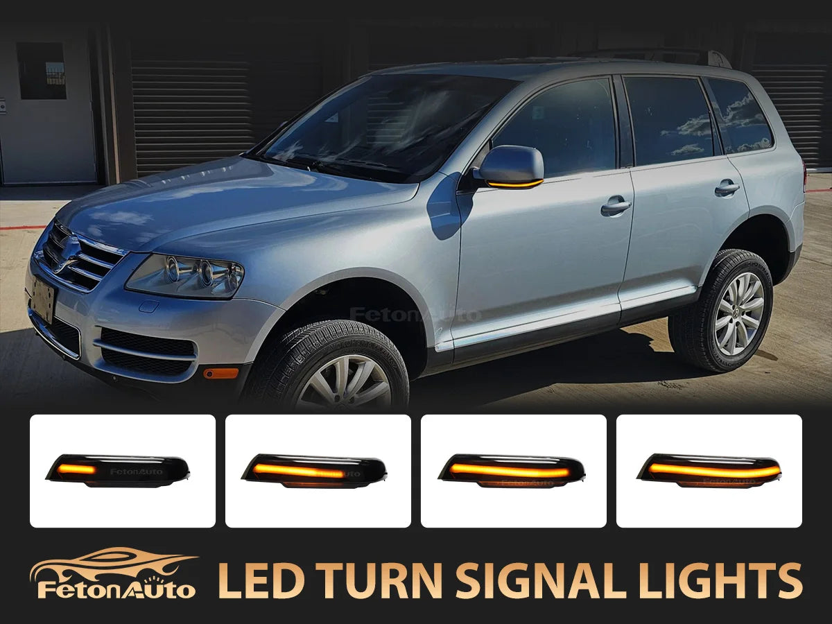 Dynamic Amber Steering Signal Led Light Rear View Mirror Indicating Flash For VW Volkswagen Touareg  7L 2002 2003 2004-2006