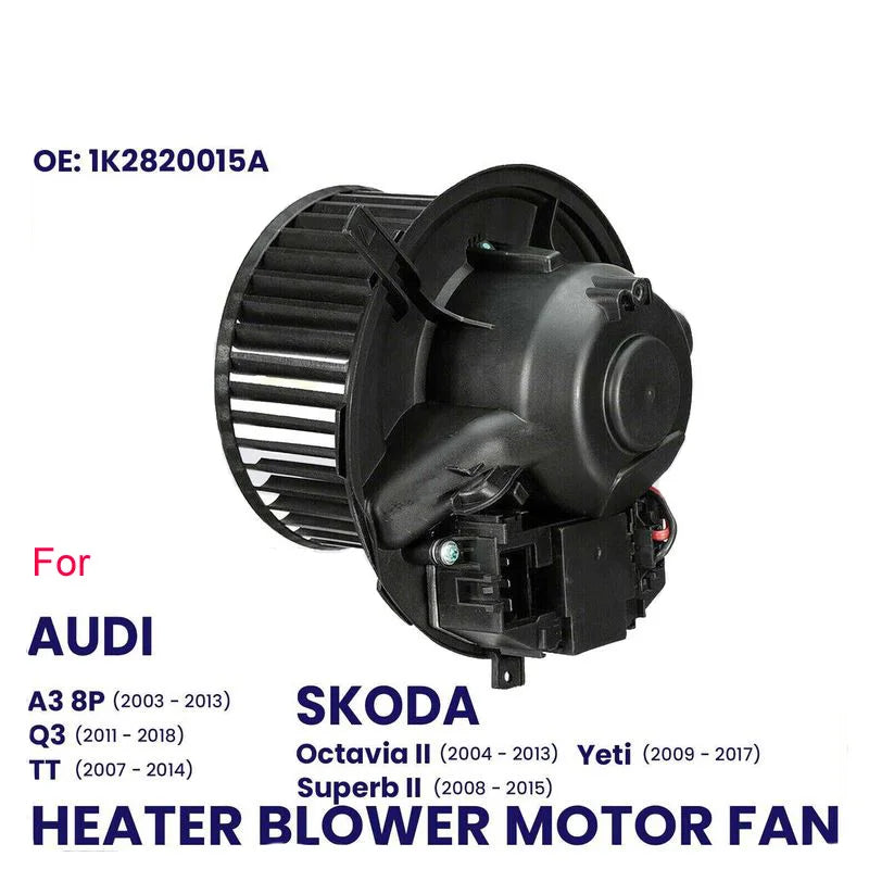 HVAC Heater Blower Motor Fan for VW Passat B6/B7, CC, Scirocco, Sharan, Tiguan & Touran (2005–2014)