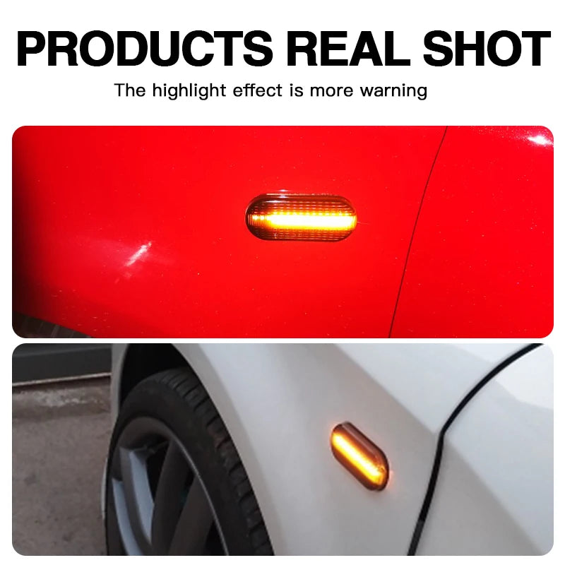 For Volkswagen VW Polo 1999 2000 2001 2002 2003 2004 2005 2006 2007 2008 2009 2010 2011 2012 2013 Led Dynamic Side Marker Light