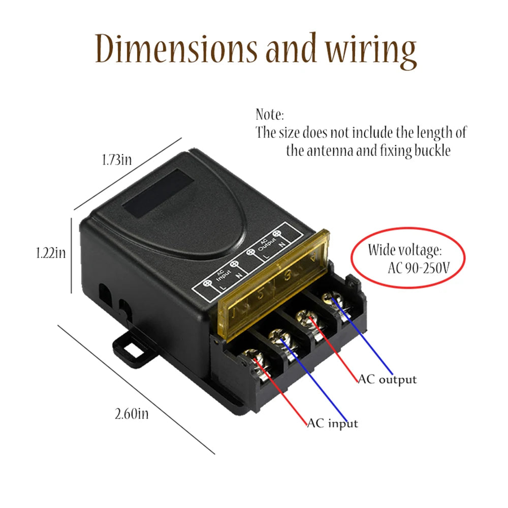 Wireless Remote Control Switch Motor Water Pump Wireless Switch Car Power Remote Control Switch 220V 30A