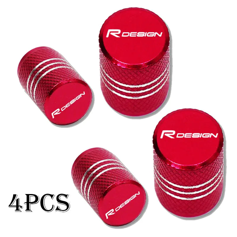 For Volvo Rdesign T6 AWD S40 S60 S90 XC40 XC 60 XC90 V40 V50 V60 Car Wheel Tire Valve Caps Tyre Stem Covers Airdust Waterproof