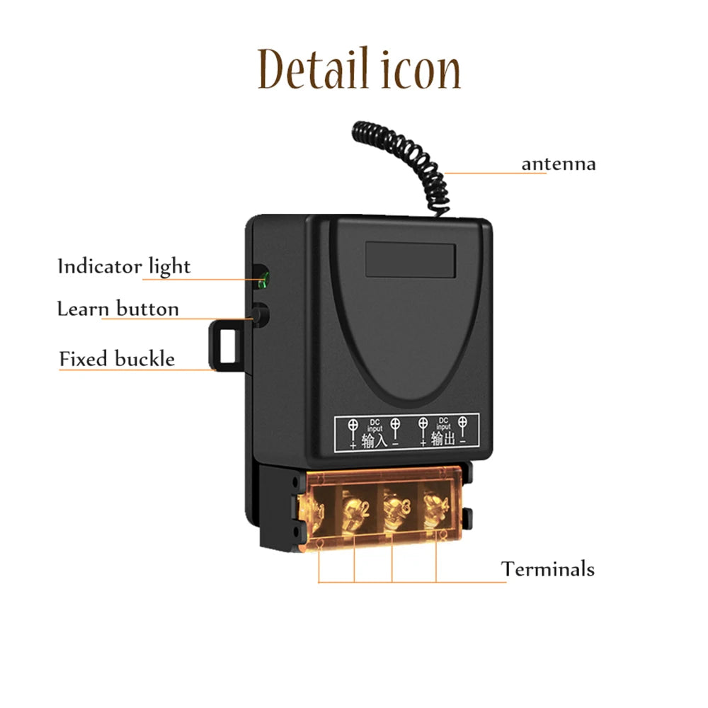 Wireless Remote Control Switch Motor Water Pump Wireless Switch Car Power Remote Control Switch 220V 30A