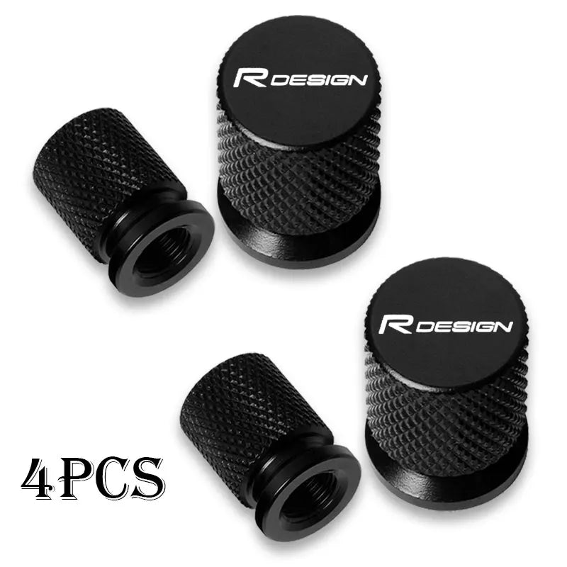 For Volvo Rdesign T6 AWD S40 S60 S90 XC40 XC 60 XC90 V40 V50 V60 Car Wheel Tire Valve Caps Tyre Stem Covers Airdust Waterproof