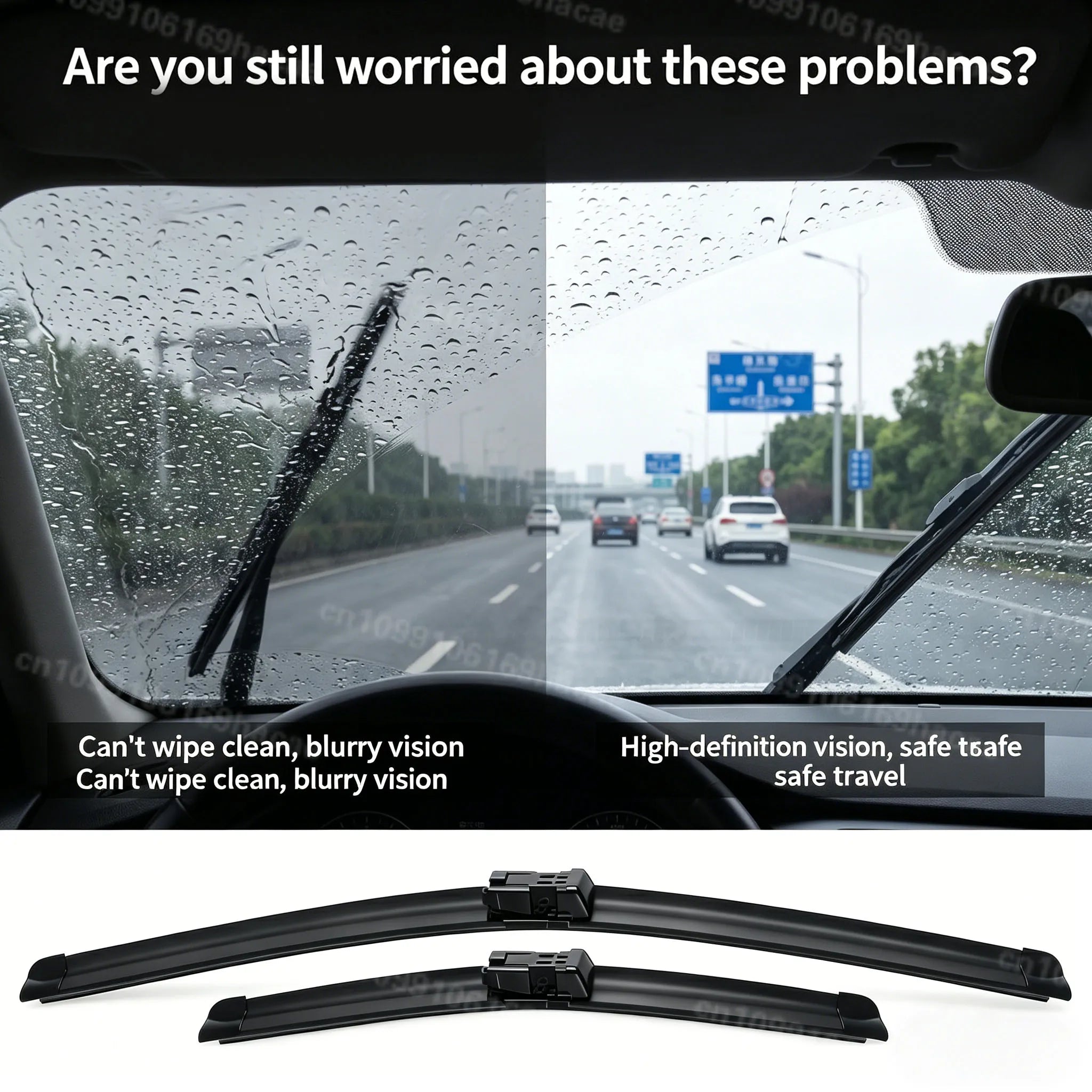 Front Windscreen Wiper Blades 24″ + 19″ for VW Passat B6 (2005–2011)