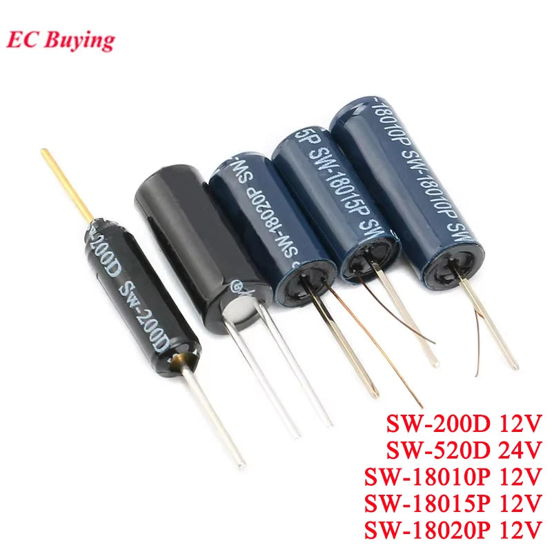 10-50Pcs SW-200D SW-520D SW-18010P SW-18015P SW-18020P 12V 24V Highly Vibration Switch Ball Tilt Double Bead Angle Spring Sensor