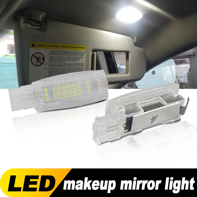 2Pcs OEM# 1K094710971N For VW Golf 4 5 6 7 Passat B5 B6 B7 Car LED Bulb Interior Sun Visor Vanity Mirror Lamps for Volkswagen