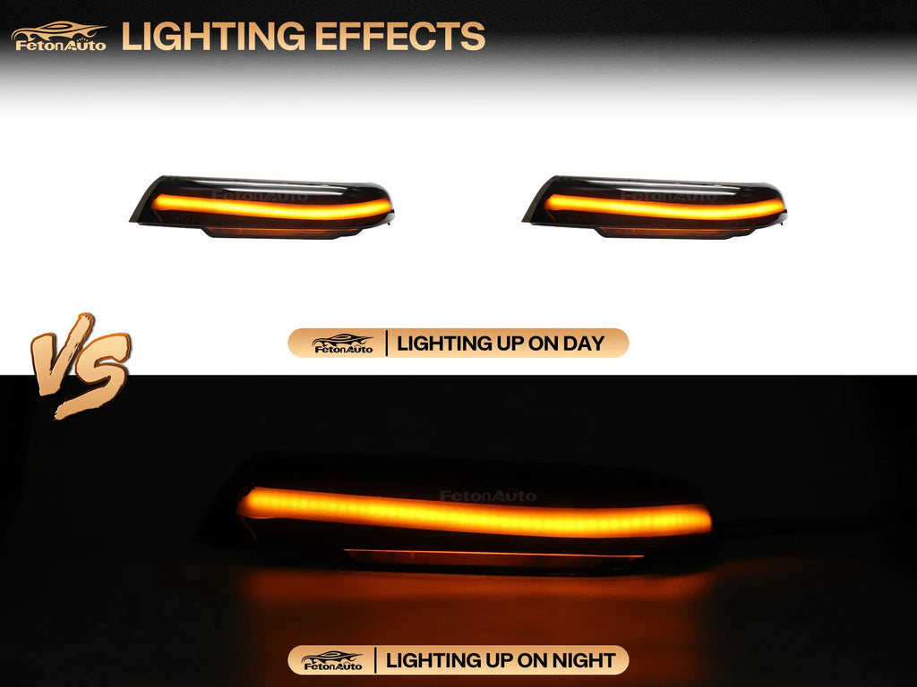 Dynamic Amber Steering Signal Led Light Rear View Mirror Indicating Flash For VW Volkswagen Touareg  7L 2002 2003 2004-2006