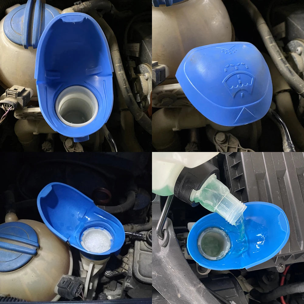 For VW Touareg 7L 7P 2002 2003 2004 2005 2006 - 2018 Fluid Reservoir Wiper Lid Wash Funnel Washer Tank Bottle Cover Filler Cap