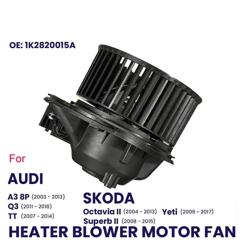 HVAC Heater Blower Motor Fan for VW Passat B6/B7, CC, Scirocco, Sharan, Tiguan & Touran (2005–2014)