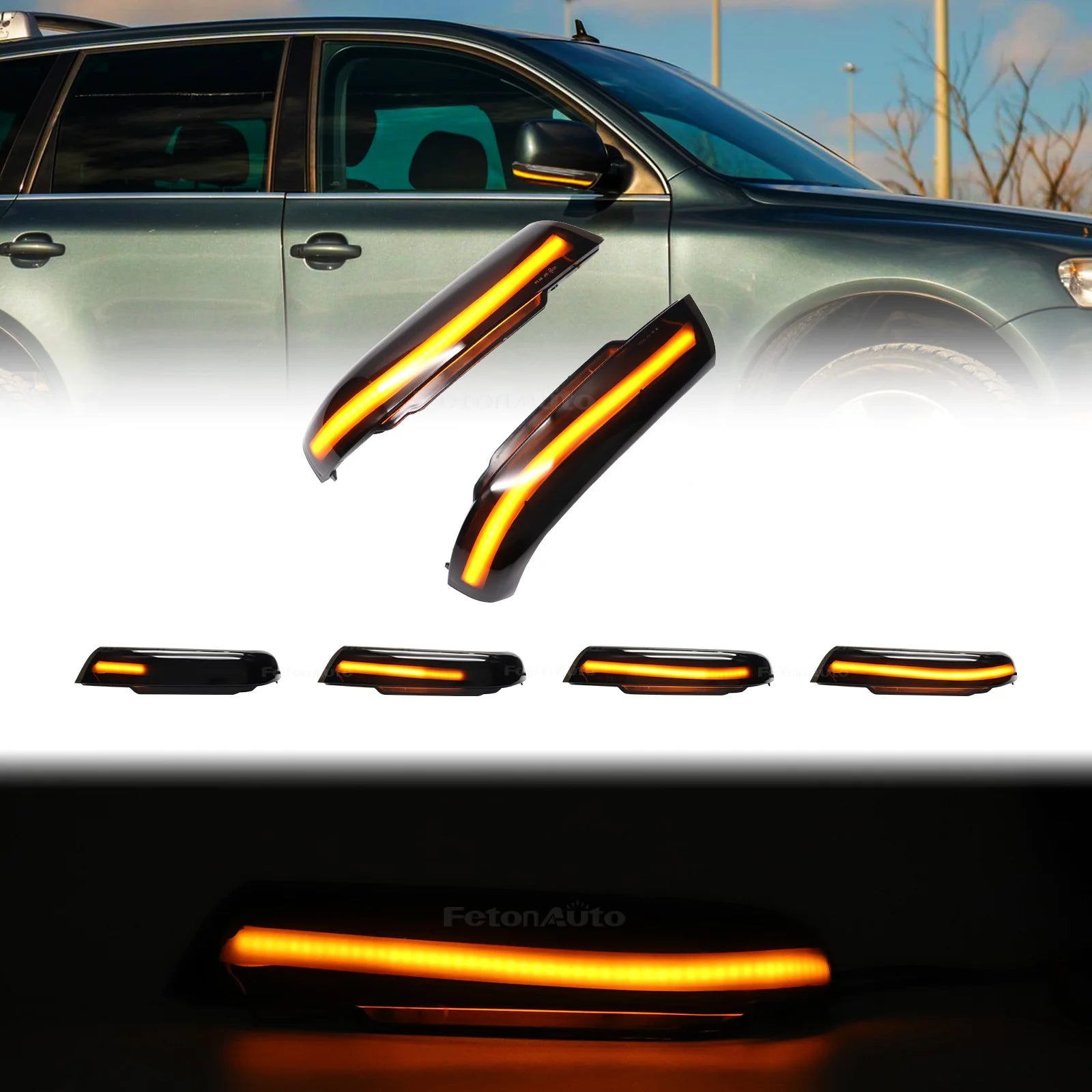 Dynamic Amber Steering Signal Led Light Rear View Mirror Indicating Flash For VW Volkswagen Touareg  7L 2002 2003 2004-2006