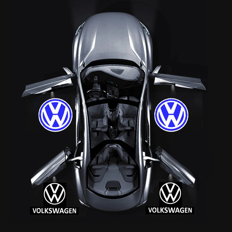 VW Car LED Door Logo Welcome Light Projector Lamps Accessories For VW GTI Polo Golf Passat B6 Tiguan Arteon Jetta T-ROC ID.4 CC