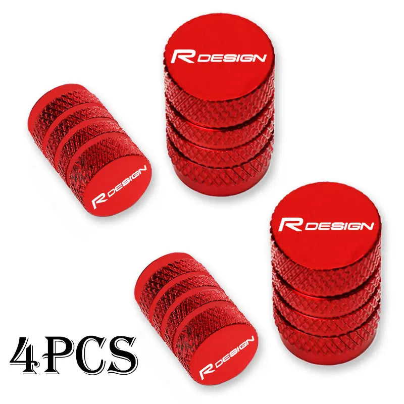 For Volvo Rdesign T6 AWD S40 S60 S90 XC40 XC 60 XC90 V40 V50 V60 Car Wheel Tire Valve Caps Tyre Stem Covers Airdust Waterproof