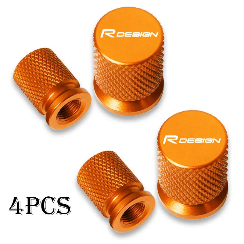 For Volvo Rdesign T6 AWD S40 S60 S90 XC40 XC 60 XC90 V40 V50 V60 Car Wheel Tire Valve Caps Tyre Stem Covers Airdust Waterproof