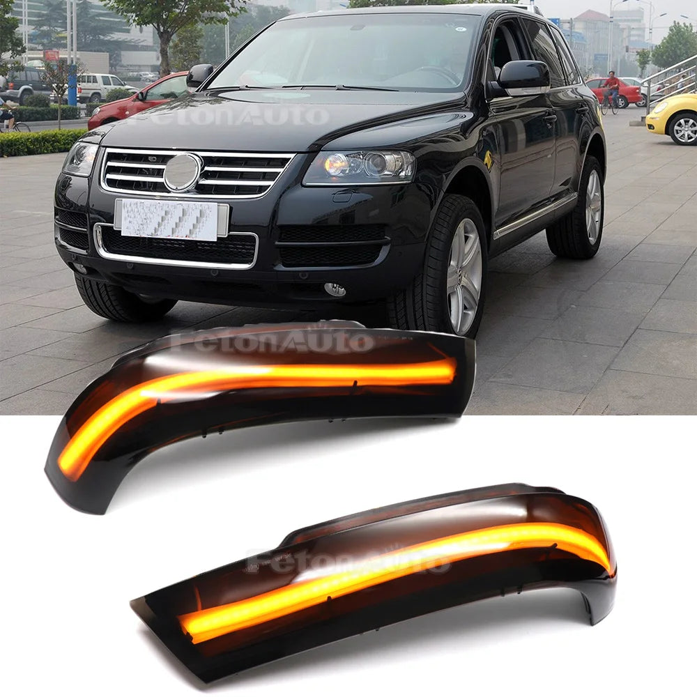 Dynamic Amber Steering Signal Led Light Rear View Mirror Indicating Flash For VW Volkswagen Touareg  7L 2002 2003 2004-2006